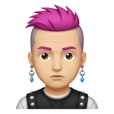 punk man wearing earrings sticker