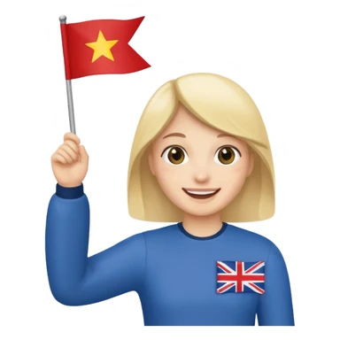 Guide + small flag, Tour Groups. sticker