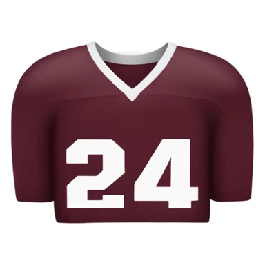 Maroon jersey number 24 no face sticker