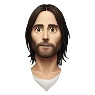 Jared Leto with face like eggplant sticker