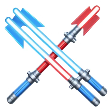 Blue and red light savers crossing sticker