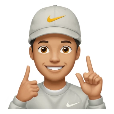 Ragazzo con cappello Nike mulatto che che manda a fanculo sticker