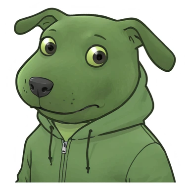 dog wearing a hoodie sticker