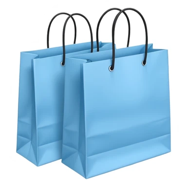 Bundle of Light blue shopping bags sticker