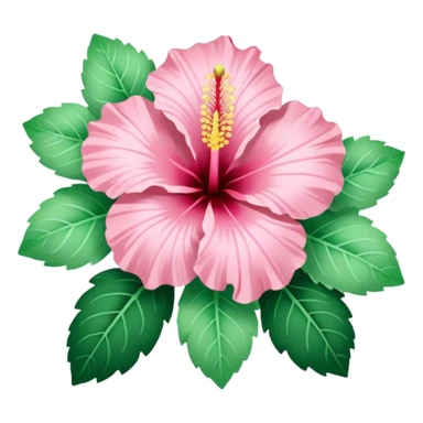 Hibiscus flower light mint and white sticker