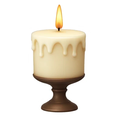 Aesthetic cream decor christmas candle sticker