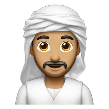 Arab men wearing white clothes sticker