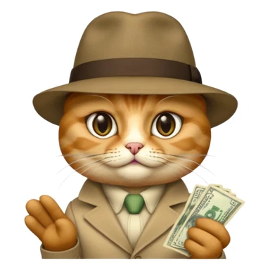 cat mafia corleone money sticker
