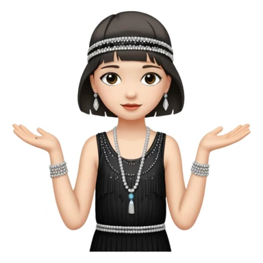 A 10-year-old flapper girl. sticker