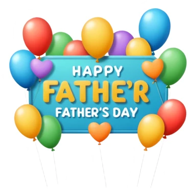 happy father’s day banner sticker