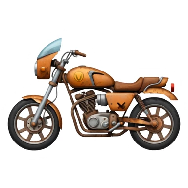 Damaged motorbike there should be no front wheel it should be like junk  sticker