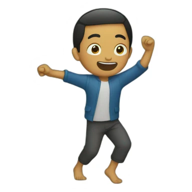 Filipino man dancing in a forest sticker
