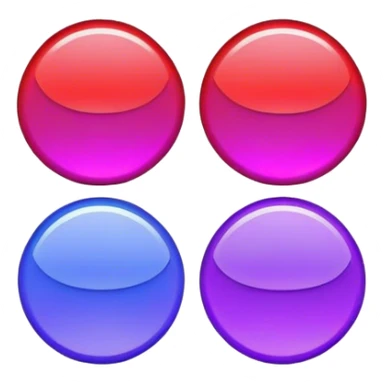 Blue circle on the left big Purple circle in the middle and a red circle on the right sticker