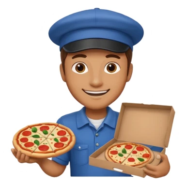 Delivery guy food sticker