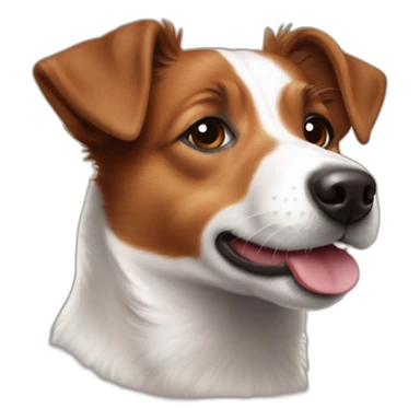 Jack Russell avec un berger australien marron sticker