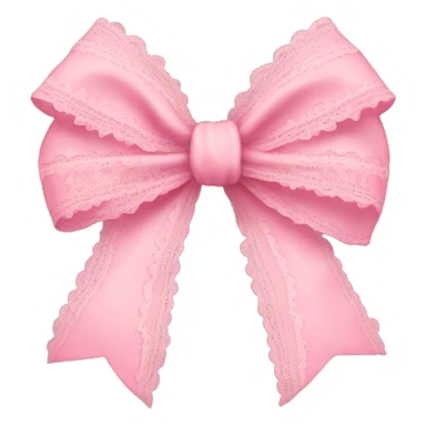 A baby pink cute lacy bow sticker