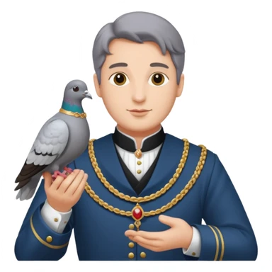 Lord sending another lord a carrier pigeon sticker