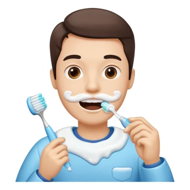 Brushing your teeth sticker