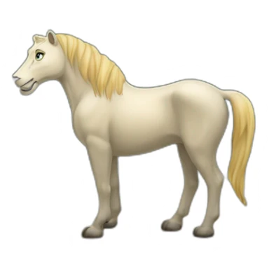 Cheval sur un lions sticker