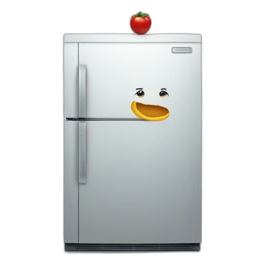 A refrigerator with no food in it sticker