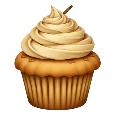 Chai cupcake with apple pie topping  sticker