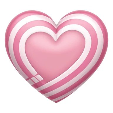 sakura heart with a striped border sticker
