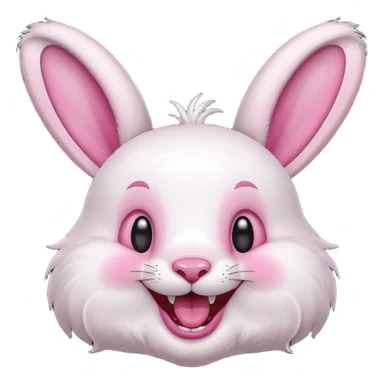 laughing bunny sticker
