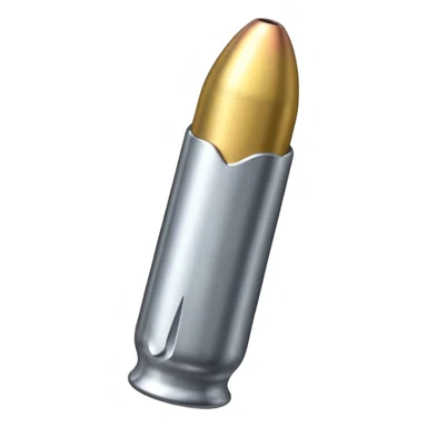 a single bullet sligly ratated to the right side sticker