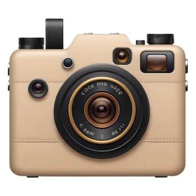 Appareil photo beige  moderne  sticker