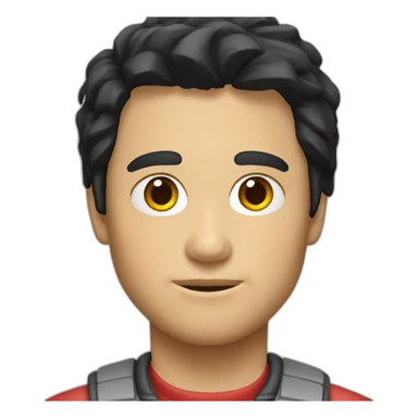 Marty McFly with black hair sticker