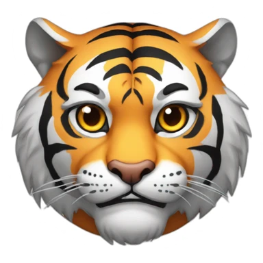 Tiger with evil face   jiu jitsu with his arms crossed sticker
