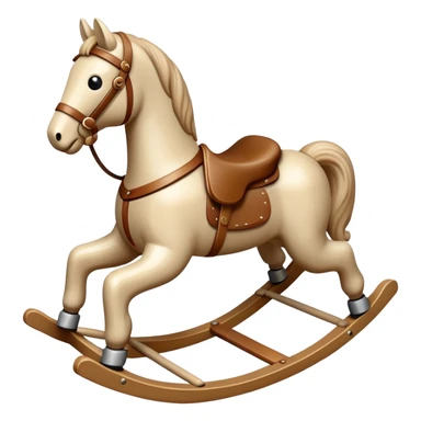 Beige rocking horse toy sticker