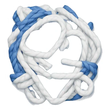 mending heart blue and white sticker