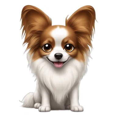 Papillon dog sticker