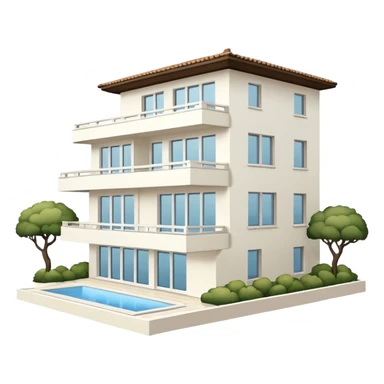 white 3 floor luxurious villa sticker