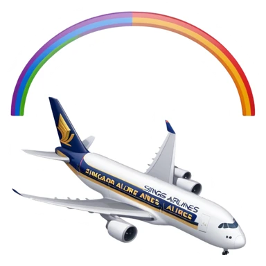 Singapore Airlines Rainbow sticker