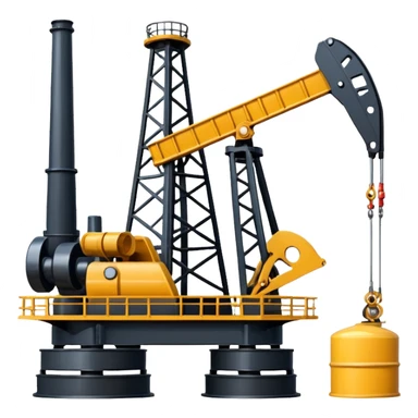 Land rig oil and gas sticker