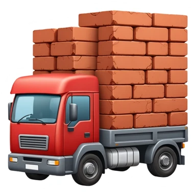 A truckload of bricks sticker
