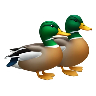 a male and a female mallard ducks in love sticker