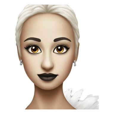 black swan, same as white swan emoji just black and facing the opposite direction sticker