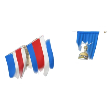 Bandiera metà bianca e metà azzurra con simbolo accademia sulcitana sticker