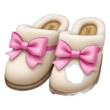 Ugg slippers with pink bow  sticker
