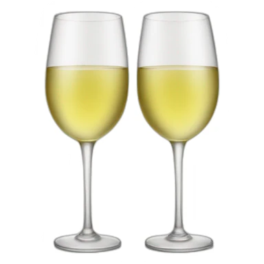 toasting of two glasses with white wine sticker