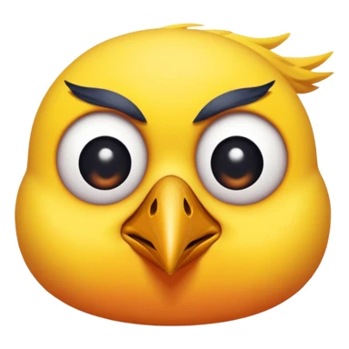 a bird which has died and is lying on its back with cartoon x's in the eyes sticker