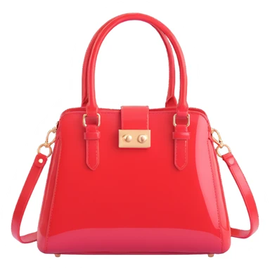fashionable handbag, chic and glossy, 3D look sticker