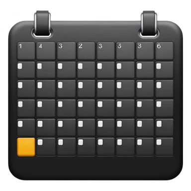 black calendar without numbers sticker