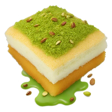 Knafeh with pistachio on top sticker