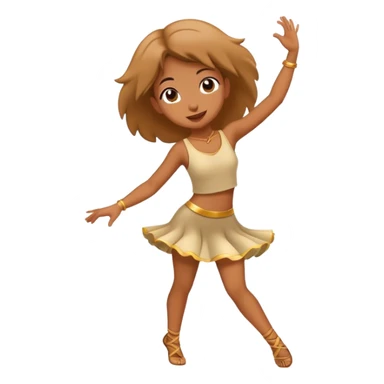 Girl traveling and dancing  sticker