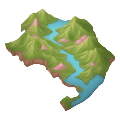 Pink geography map sticker
