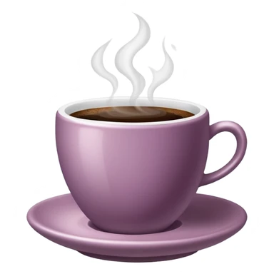 Mauve colored cup of coffee sticker